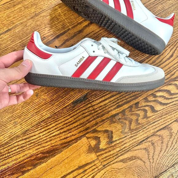 Adidas Samba OG White Better Scarlet (red) IG1025 Sneakers Men's Size 11 - Picture 3 of 8